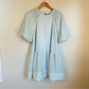 Club Monaco Tiered Cloud Dress Light Green